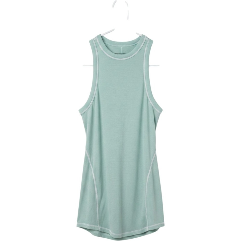 Lululemon Ribbed Racerback Tank Top Sage Green High Neck Athletic Shirt Women 4